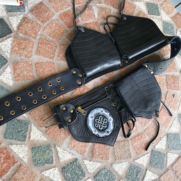 Fanny pack festival boho belt bag celtic patch - Picture 3 of 8